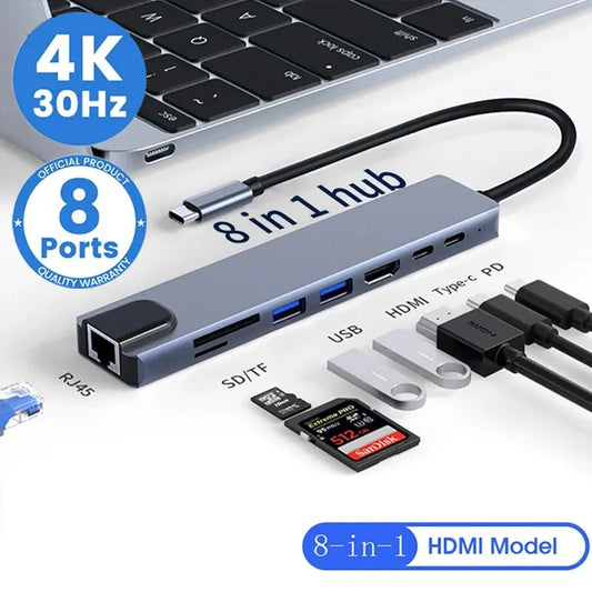 USB C HUB tipo C para 4K